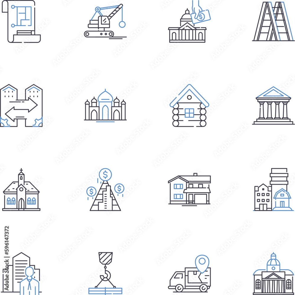 Commercial and business line icons collection. Revenue, Investment, Partnership, Entrepreneurship, Franchise, Assets, Market vector and linear illustration. Transactions,Capital,Profits outline signs