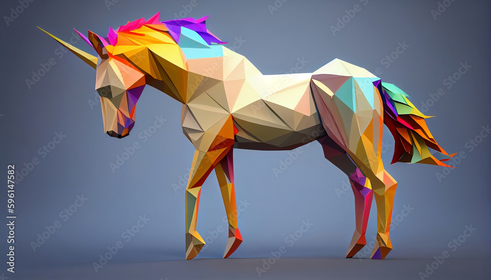 Obraz premium low poly art of a horse