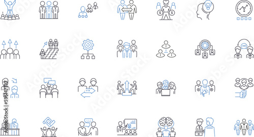 Contemporaries line icons collection. Modern, Relevant, Current, Progressive, Up-to-date, Present, Newfangled vector and linear illustration. Trending,Hip,Fashionable outline signs set
