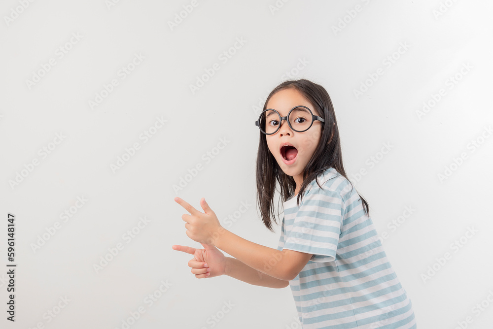 happy little girl, isolated on white happy little girl, isolated on white