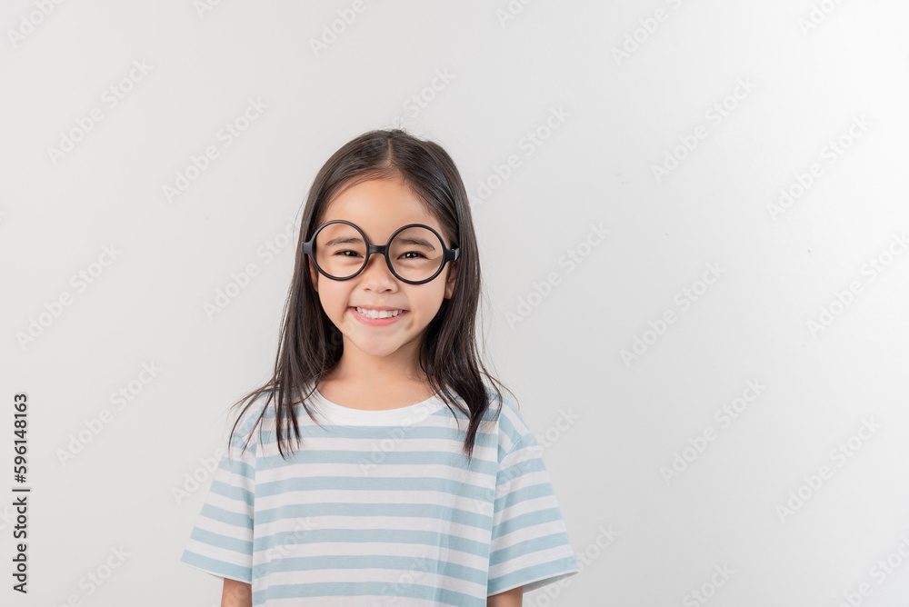 happy little girl, isolated on white happy little girl, isolated on white