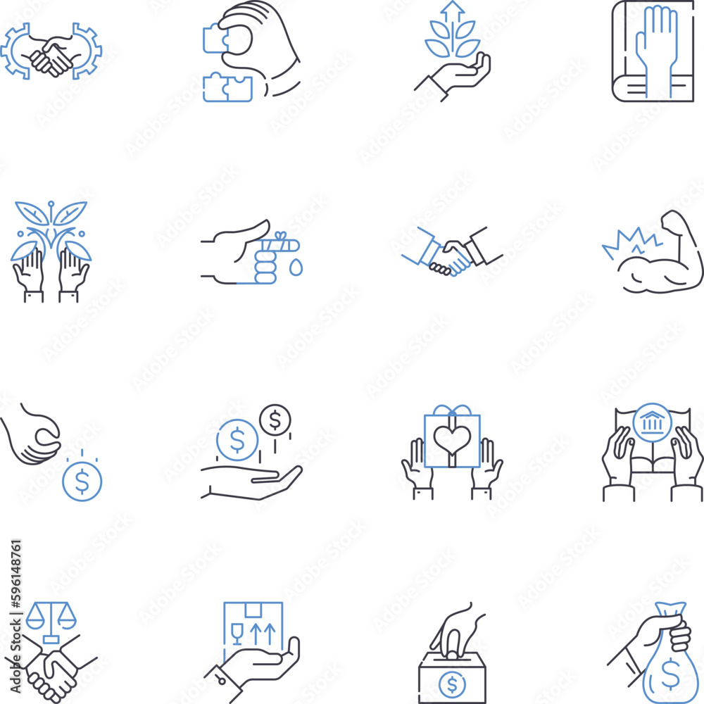 Fototapeta premium Operations line icons collection. Efficiency, Productivity, Optimization, Logistics, Workflow, Inventory, Processes vector and linear illustration. Capacity,Automation,Maintenance outline signs set