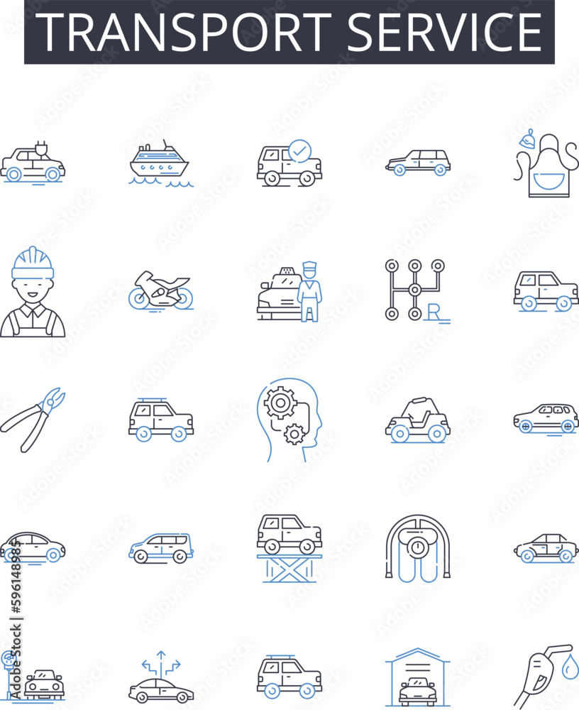 Transport service line icons collection. Learning, Curriculum, Pedagogy, Assessment, Technology, Literacy, Knowledge vector and linear illustration. Academics,Scholarship,Intellectual outline signs