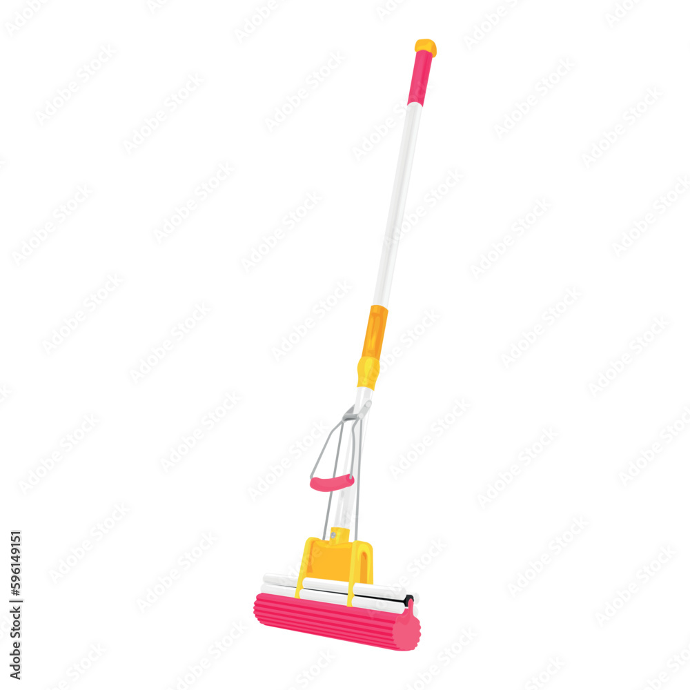 Rubber floor mop on white background Rubber floor mop on white background