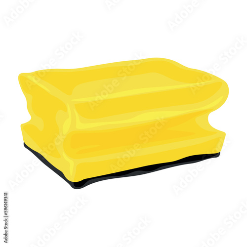 Sponge for housecleaning on white background
