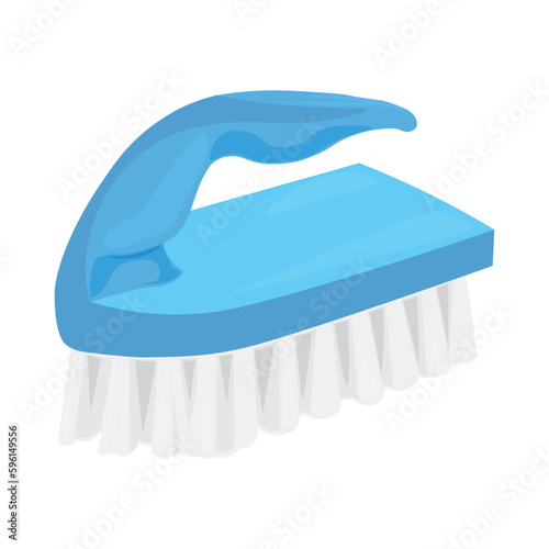 Brush for housecleaning on white background