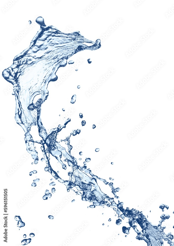 抽象的な形の青い水しぶき 抽象的な形の青い水しぶき