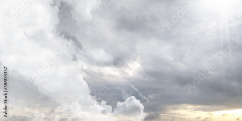 Dark storm sky with light patch in the center