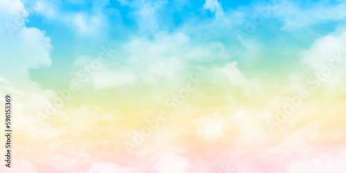 Beautiful cloud with pastel sky nature background
