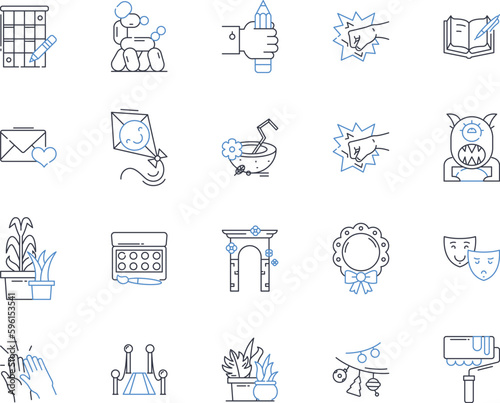 Ingenious creations line icons collection. Innovation, Creativity, Imagination, Ingenuity, Originality, Inventiveness, Resourcefulness vector and linear illustration. Brainstorming,Novelty,Evolution