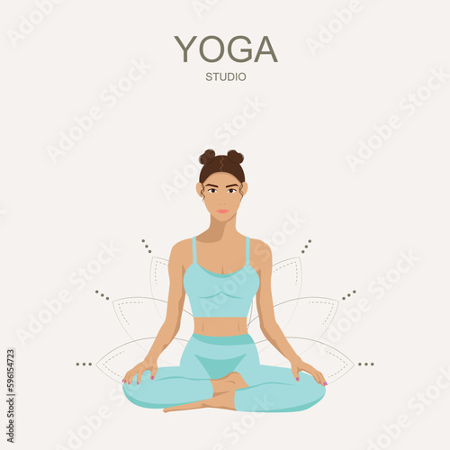Design for poster, postcard, yoga studio