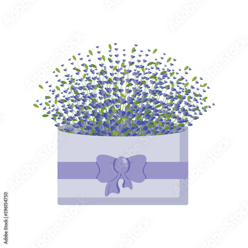 Lavender flowers in a box