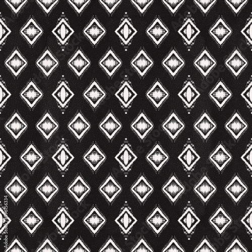 black and white ikat pattern