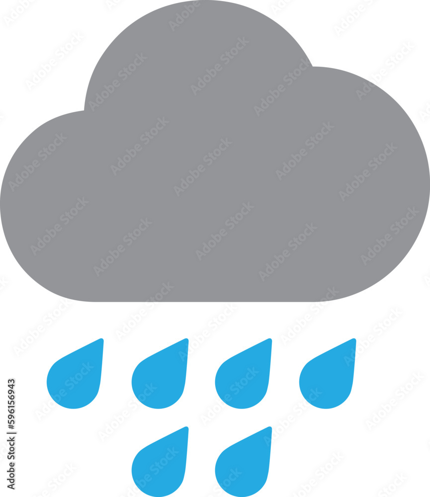 Rain Icon. Weather forecast icon.. Rain Icon. Weather forecast icon..