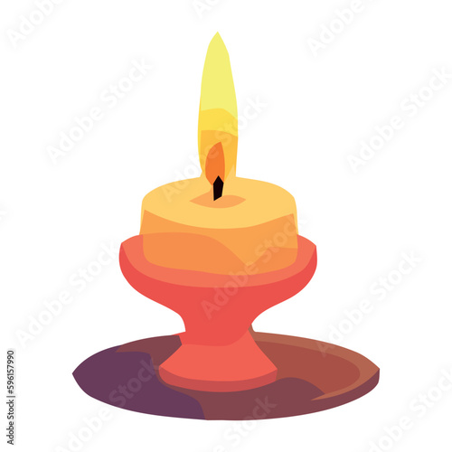 Burning candle symbolizes celebration, love, and spirituality