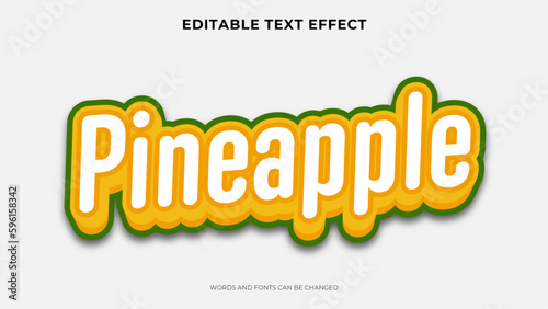 editable pineapple text effect