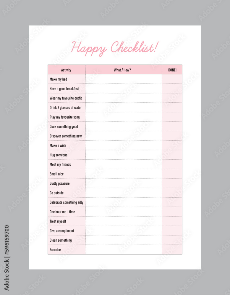Happy checklist. Happy checklist.
