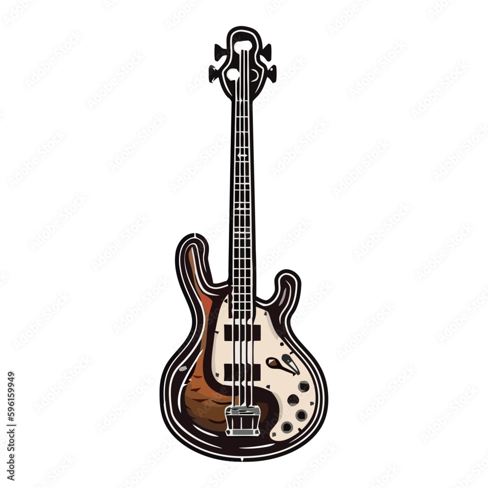 Naklejka premium electric guitar musical instrument string