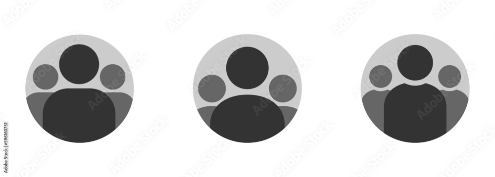 Group vector icons set. Group avatar silhouette. Group vector icons set. Group avatar silhouette.