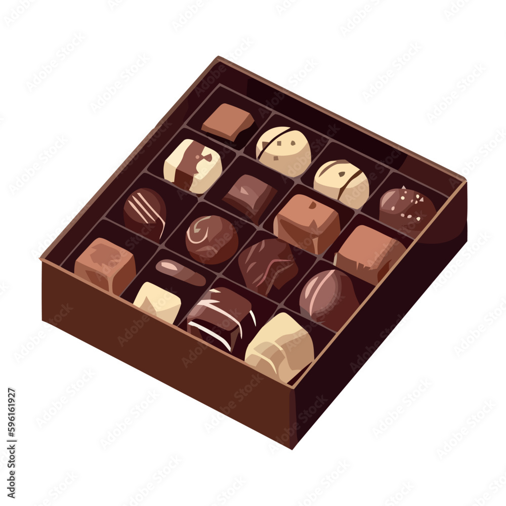 Luxury chocolate truffle in cute box