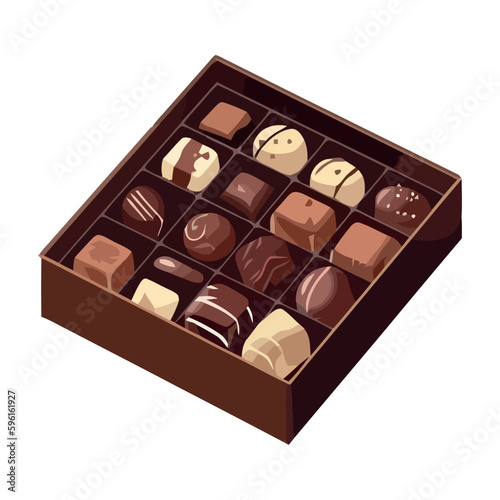 Luxury chocolate truffle in cute box
