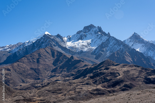 Snow Covered Mountains above the Desert