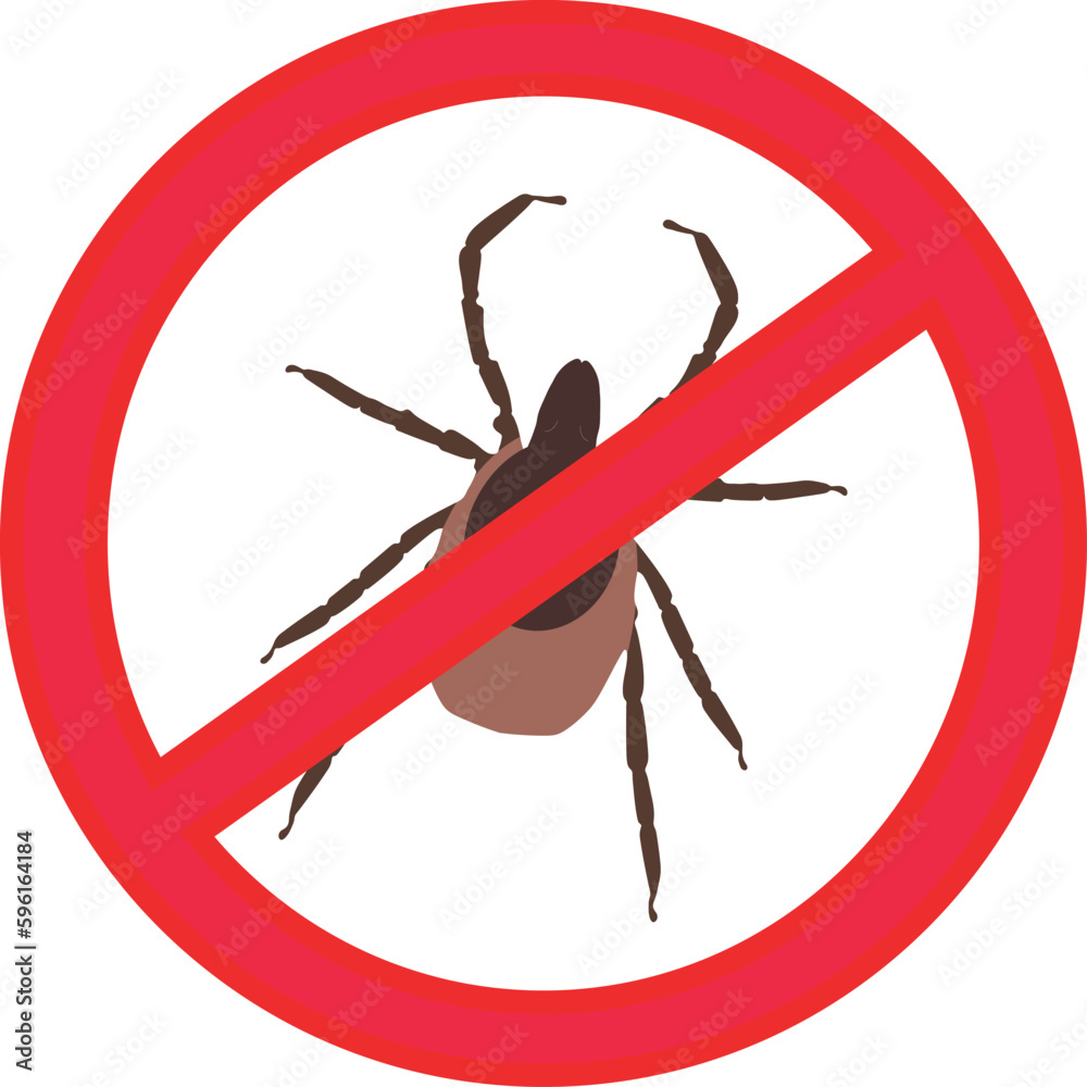 Vector prohibido enfermedad de lyme o borreliosis Stock Vector | Adobe ...