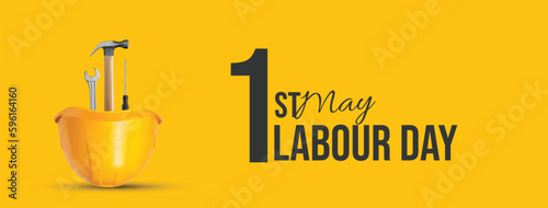 Labour Day Social Media Post Web Banner Design Concept