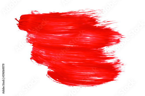 Shiny red brush isolated on transparent background. red watercolor png
