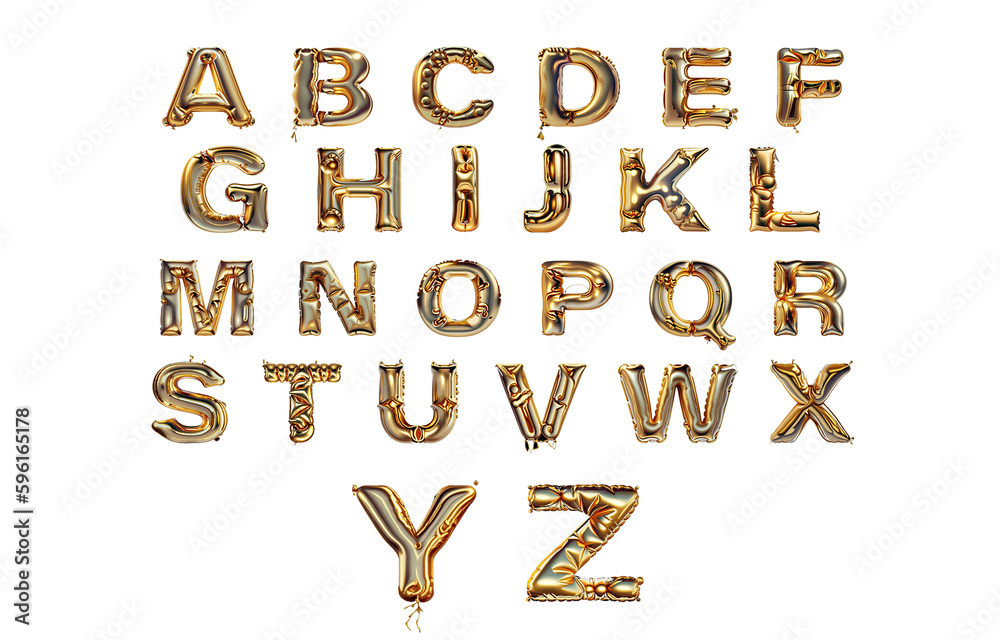 Creative Photo of Creativity with Golden Font Alphabet, Golden Alphabet Letters, Golden Alphabet Set