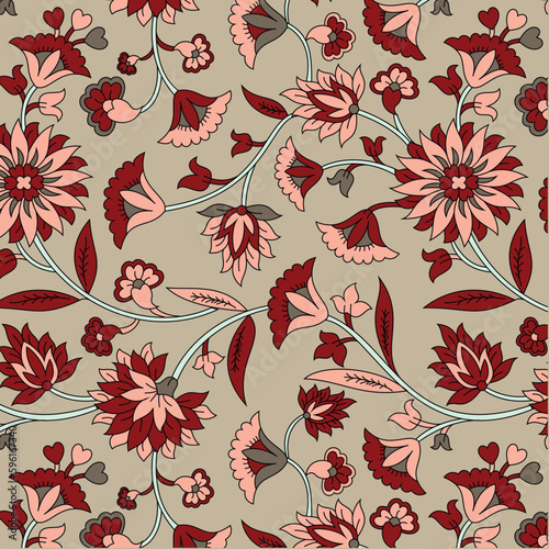 traditional Indian paisley pattern on background