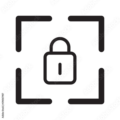 key lock unlock vector icon screen