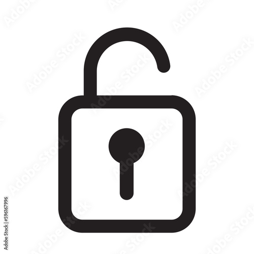 key lock unlock vector icon screen