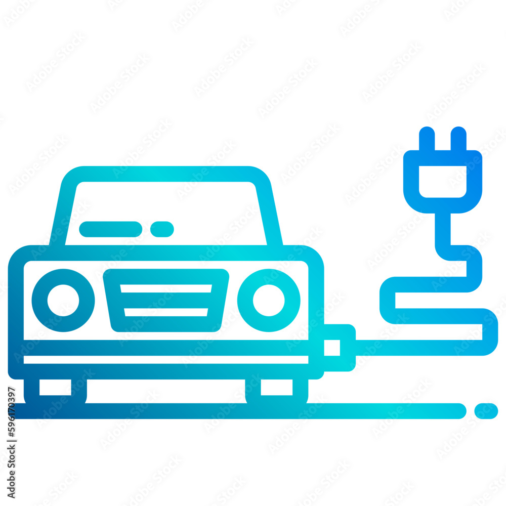 Car gradient line icon