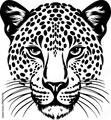 Stampa su tela Leopard head