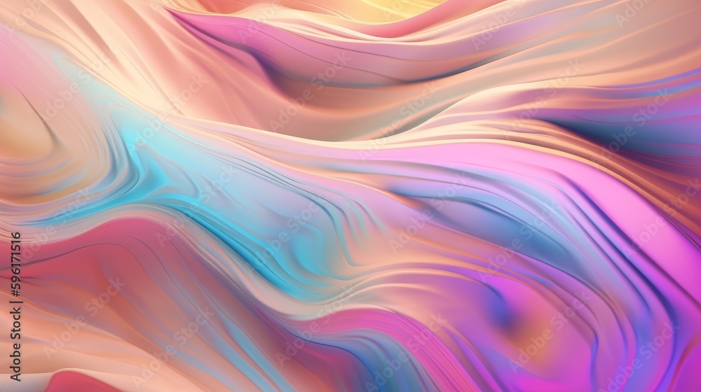 Pastel colored holographic abstract background. Flow, wavy and Curve style. Pastel colored holographic abstract background. Flow, wavy and Curve style.