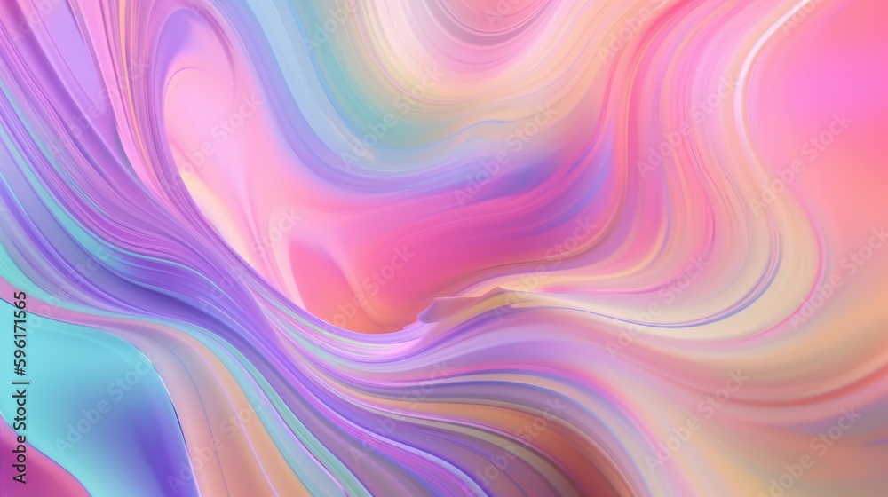 Pastel colored holographic abstract background. Flow, wavy and Curve style. Pastel colored holographic abstract background. Flow, wavy and Curve style.