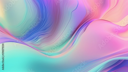 Wallpaper Mural Pastel colored holographic abstract background. Flow, wavy and Curve style. Torontodigital.ca