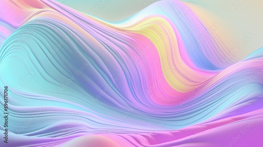 Pastel colored holographic abstract background. Flow, wavy and Curve style. Pastel colored holographic abstract background. Flow, wavy and Curve style.