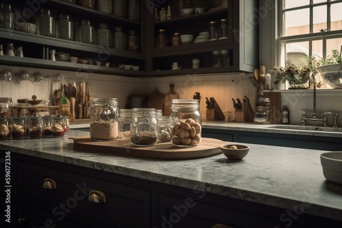 Detail of a kitchen. Generative AI © Caledonia