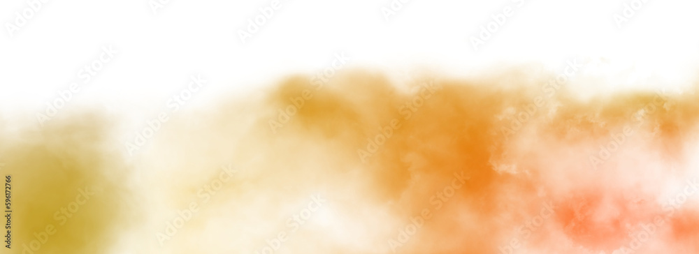 Fototapeta premium Colorful smoke steam isolated transparent background. Fog and mist effect for text or space