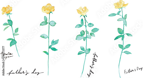                                                                                                 Watercolor painting. Yellow roses vector illustration with watercolor touch. Watercolor rose background.