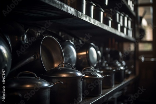 Cookware on range. Generative AI