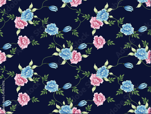 seamless paisley with emit  pattern on background