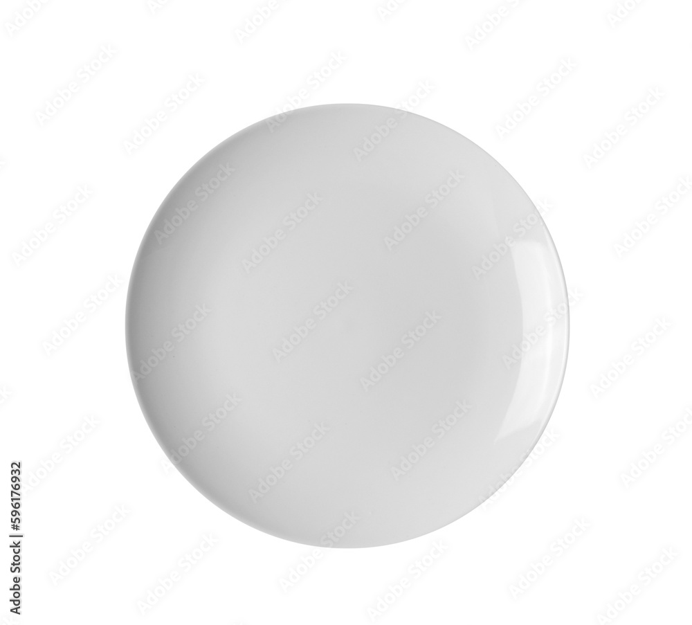 Empty ceramic round plate isolated on transparent png Empty ceramic round plate isolated on transparent png