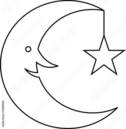 Crescent Moon and Star
