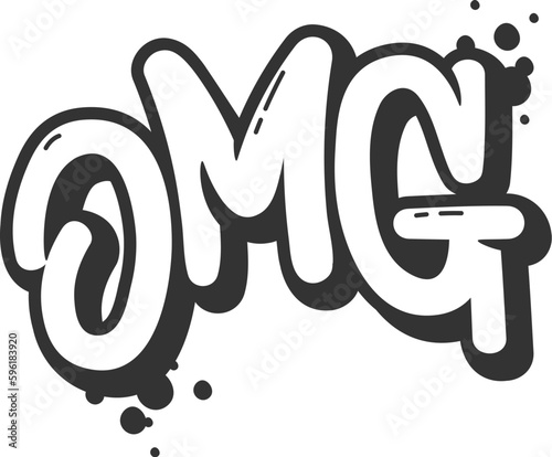 Graffiti Omg Lettering
