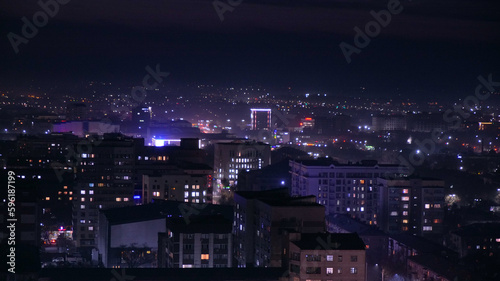 night timelapse Bishkekcity