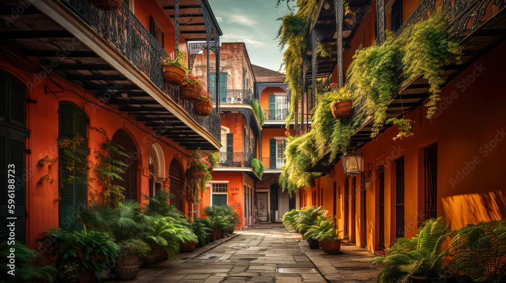 New Orleans. Breathtaking travel destination place. Generative AI