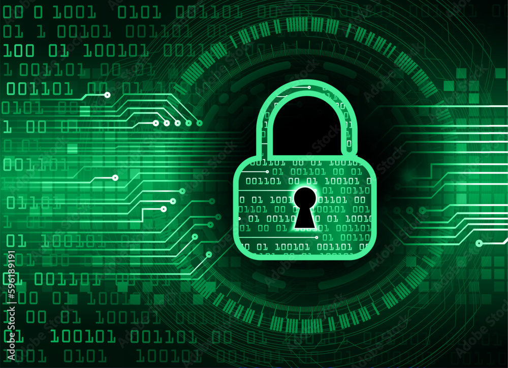 Closed Padlock on digital background, cyber security Closed Padlock on digital background, cyber security